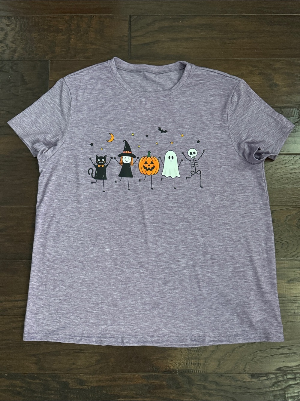 NWOT Halloween Graphic Tee WOMENS XL  Purple Heather
